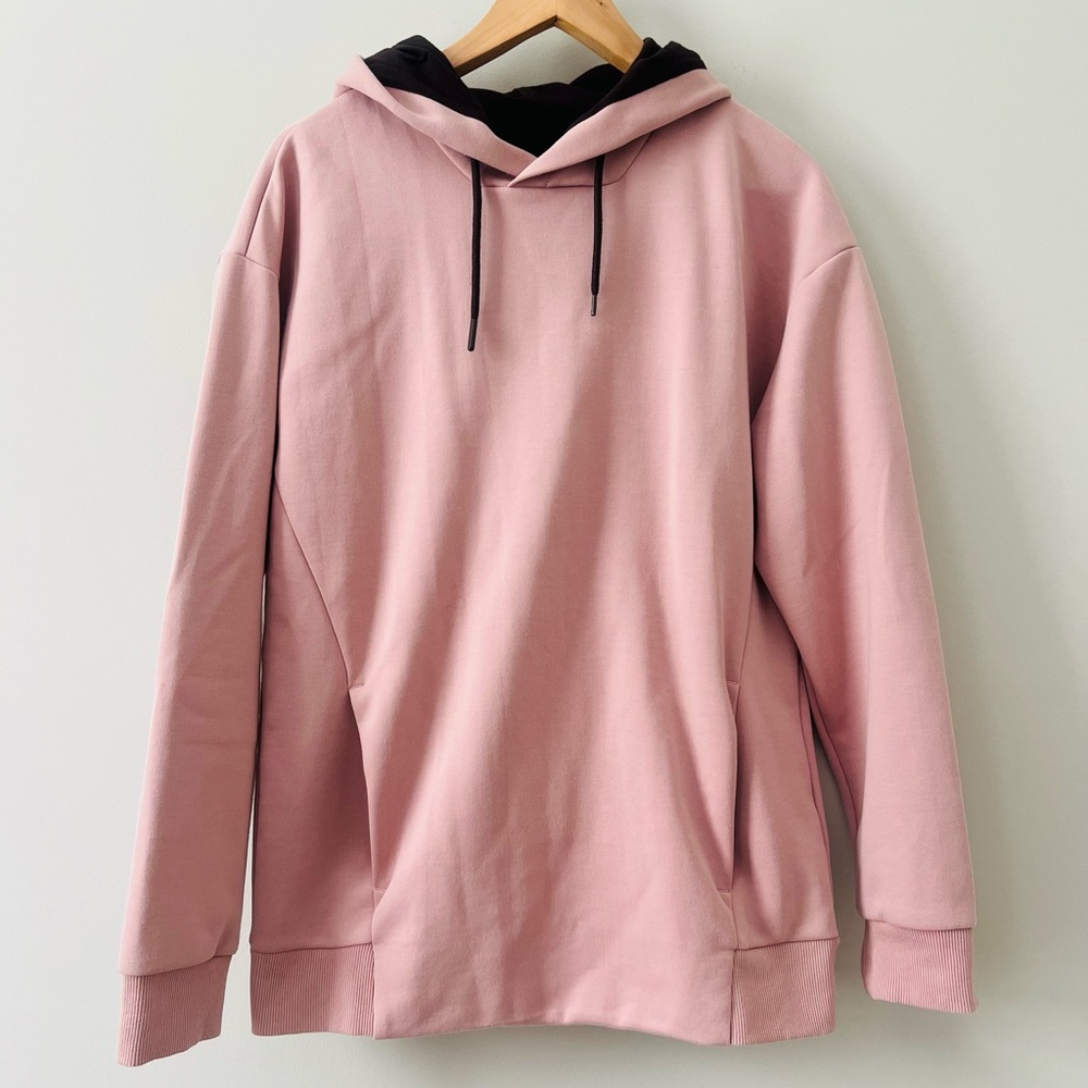 H&M Mens Hoodie Sweatshirt size S Pink & Brown